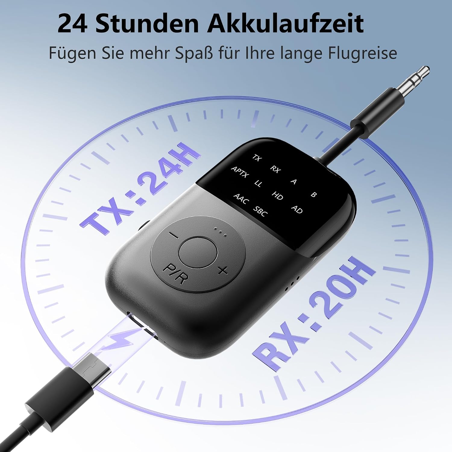 Detalle de SOARUN 2-in-1 Bluetooth Adapter 24 h