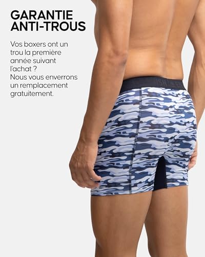Detalle de DANISH ENDURANCE Boxers Running Hommes – Lot de 6, Multicolore (XXXL), conception danoise et confort longue durée