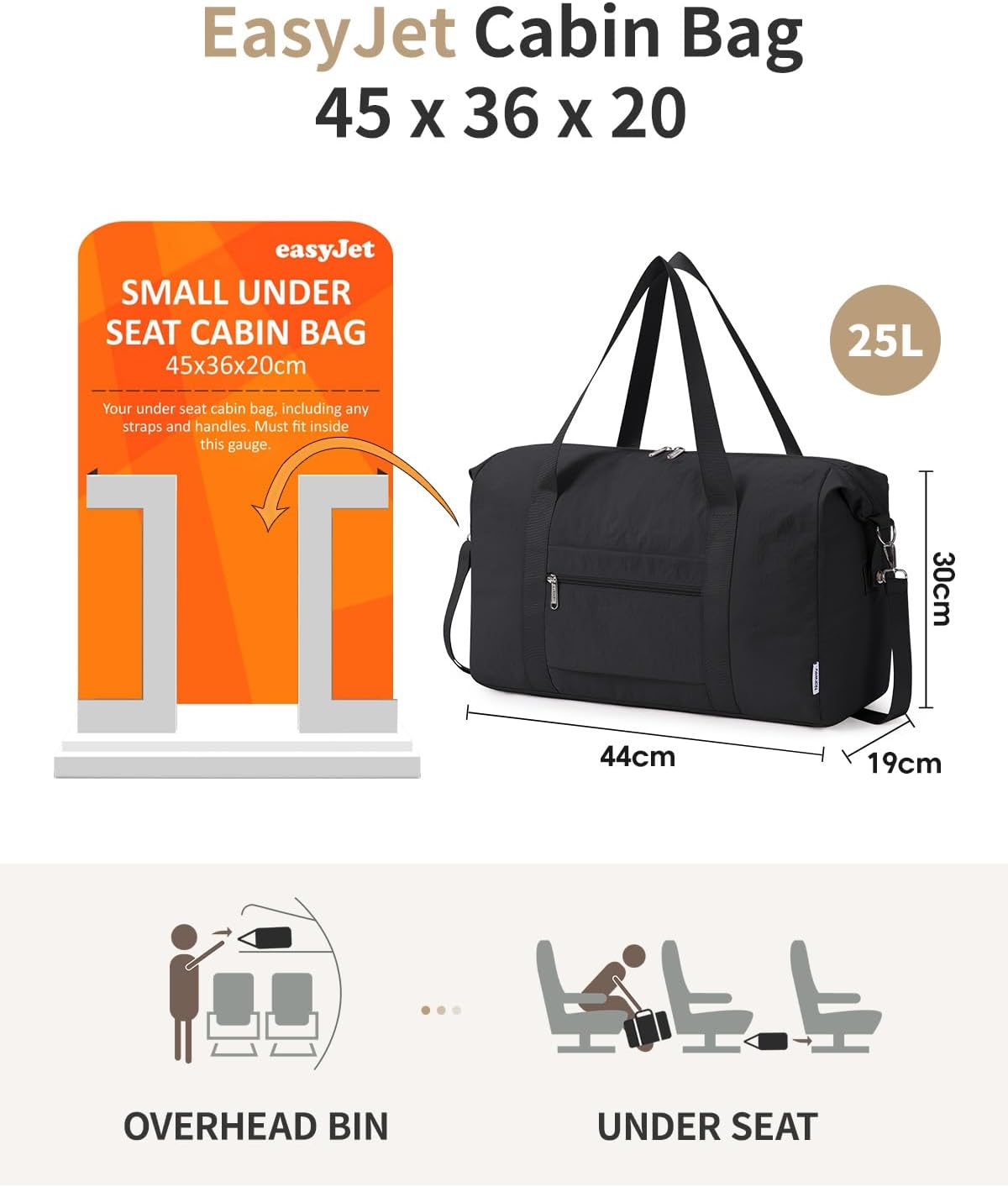 Detalle 2 de Easyjet cabin bag 45x36x20 25L