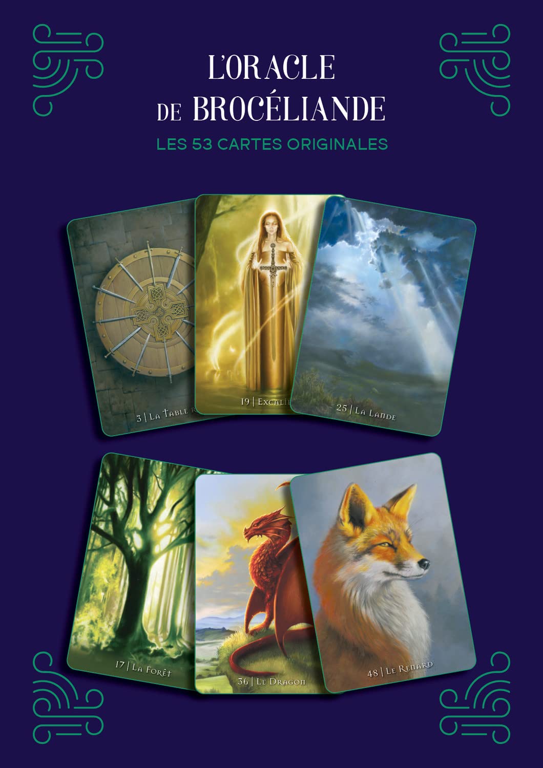 Detalle de L'Oracle de Brocéliande: Le livre et le jeu de 53 cartes – boek met orakelkaarten