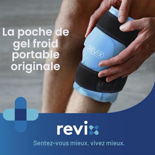 Detalle 2 de REVIX Poche de glace pour genou – Compresse gel flexible réutilisable (Bleu)