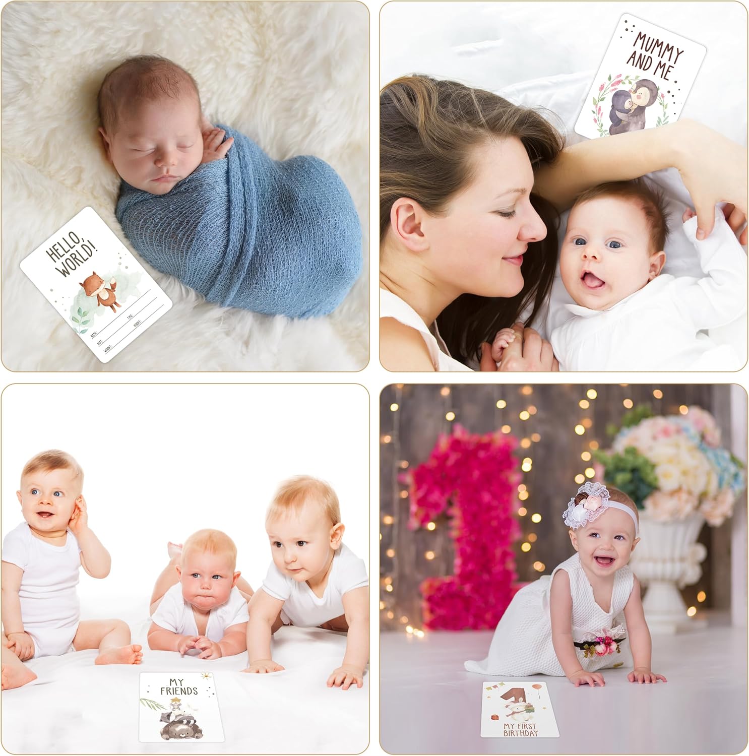 Thumbnail 5 de Baby milestone cards 50 pack A6