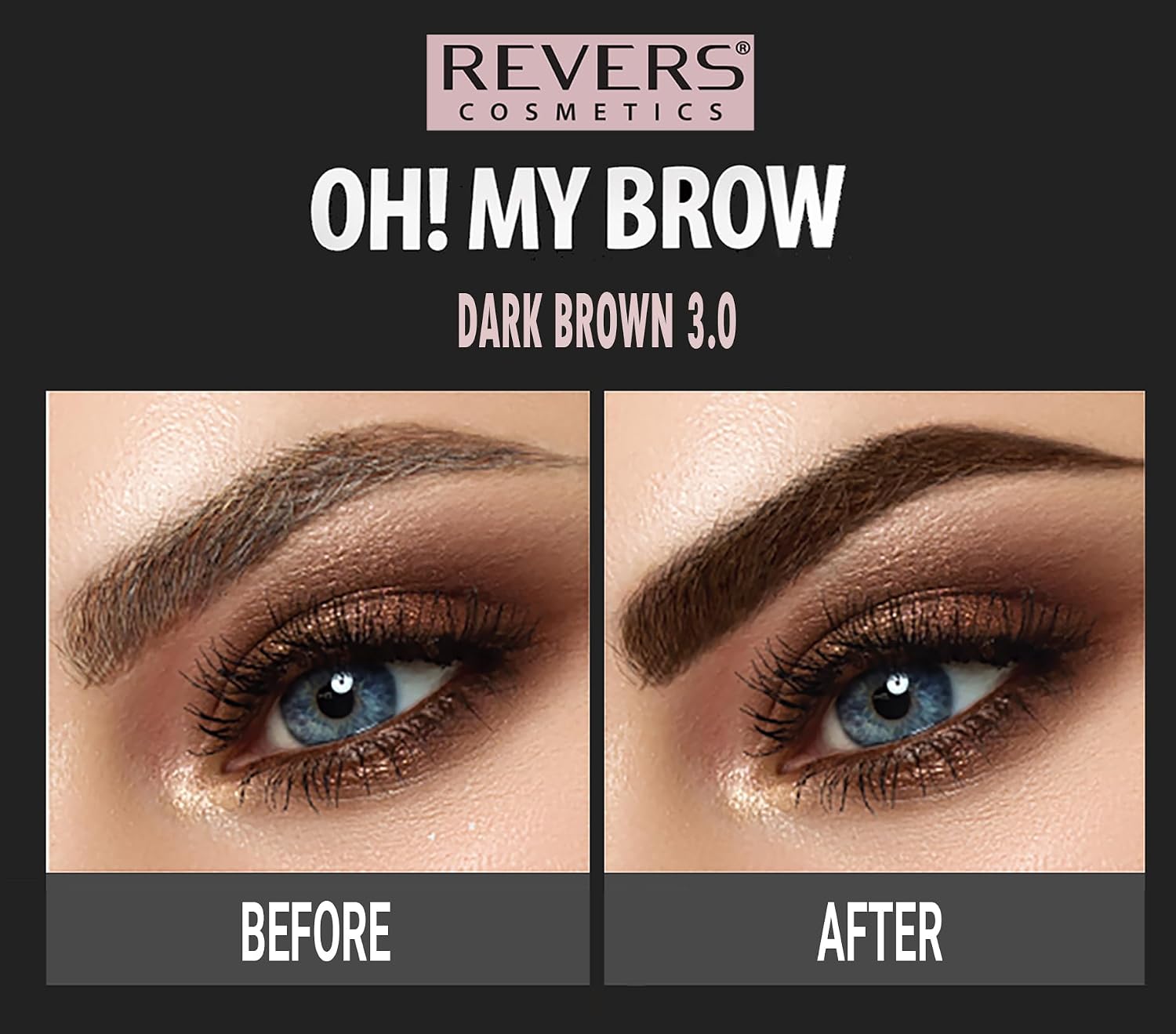 Detalle 2 de REVERS COSMETICS Tinta Sopracciglia Castano Scuro 15+ applicazioni