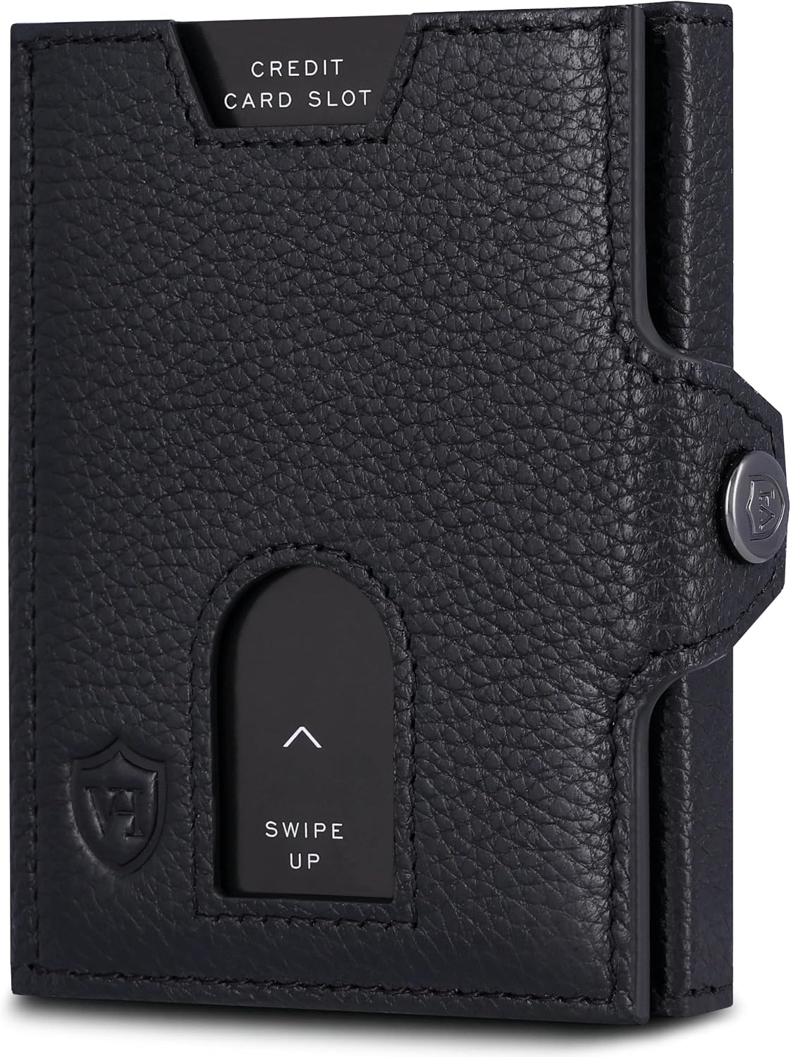 Detalle de VON HEESEN Slim Wallet mit Münzfach & RFID Schutz — Kleine Geldbörse aus Echtleder