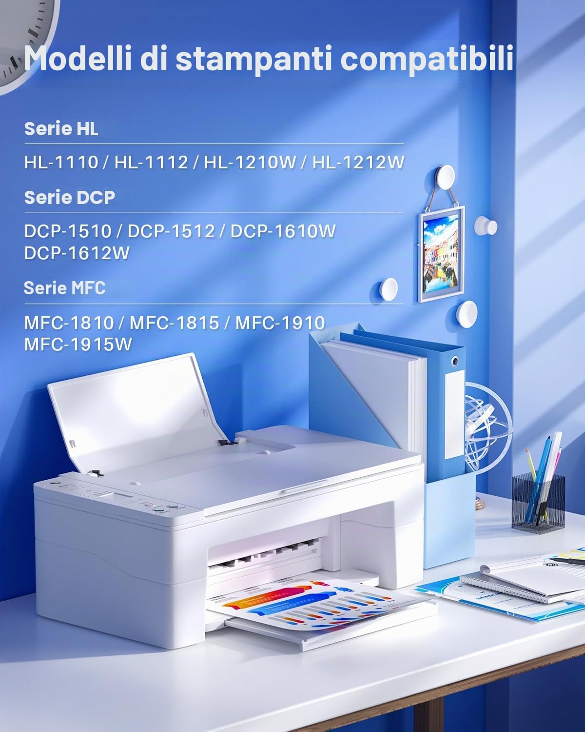 Detalle 2 de INK4U TN1050 Toner + DR1050 Tamburo 1.000/10.000 pagine