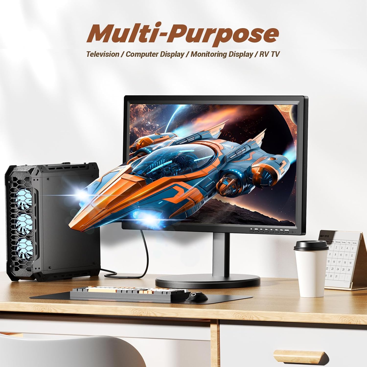 Detalle de Desobry New Upgrades 22 Inch Small TV 1080P with DVB-T2 Tuner