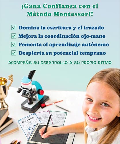 Thumbnail 10 de GoWonderia WonderPad: Pizarra Mágica 8,5” con 40 Tarjetas Montessori