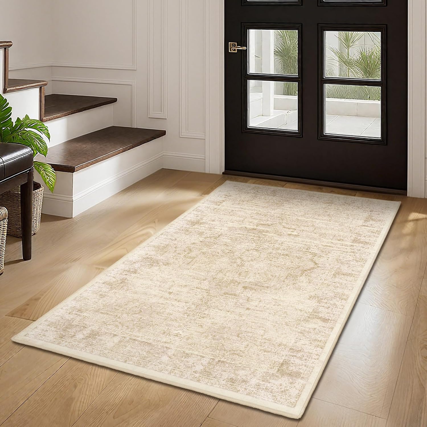 Detalle de Jainmy Distressed Beige Kitchen Rug 2x3
