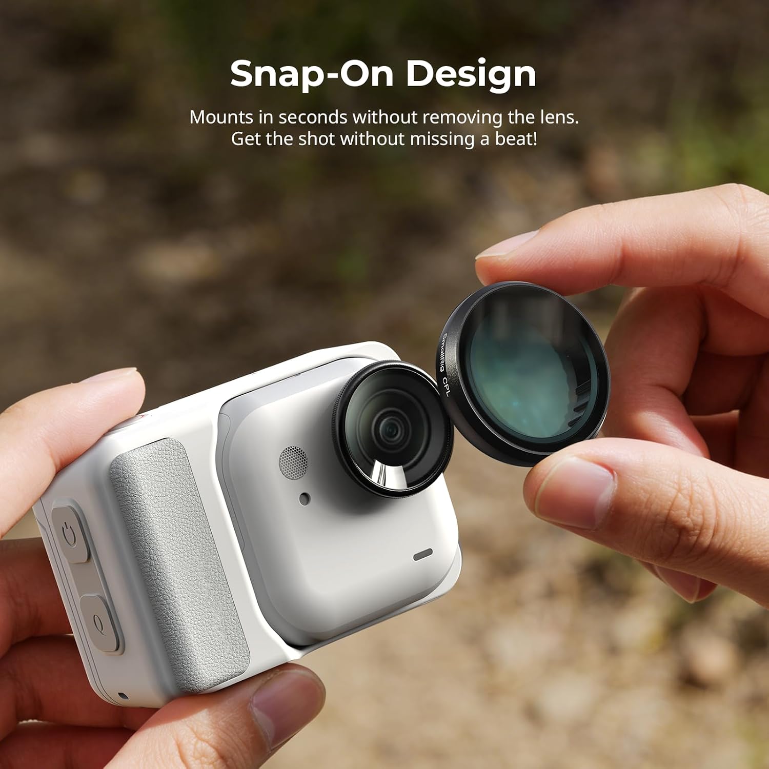 Thumbnail 1 de SmallRig CPL-Filter 6087 für Insta360 GO Ultra – Snap-On, mit Silikonlinsenabdeckung und Mehrfachbeschichtung