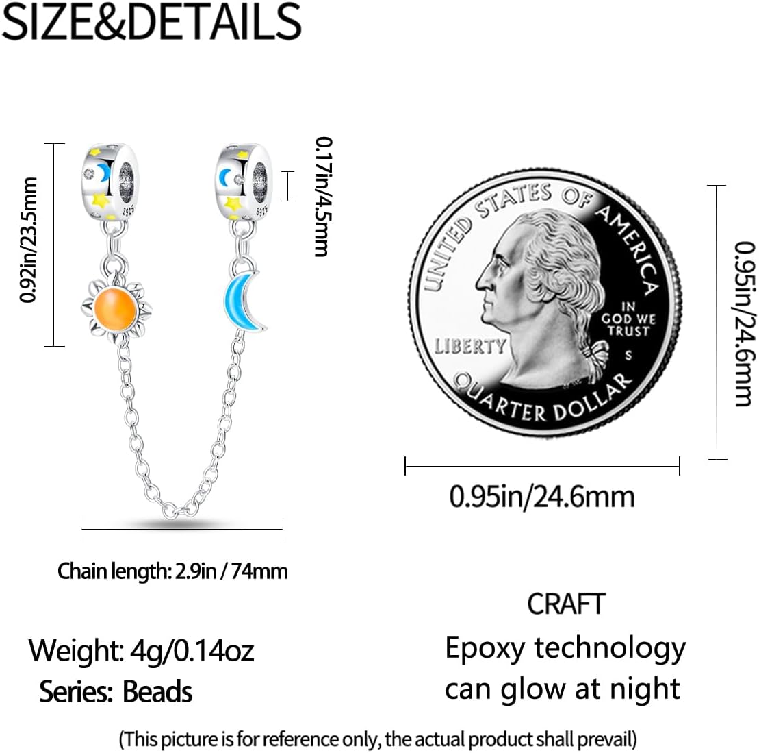 Thumbnail 5 de Pandach Damen Charm Anhänger aus 925 Sterling Silber – Charm Beads kompatibel mit Armband und Halskette