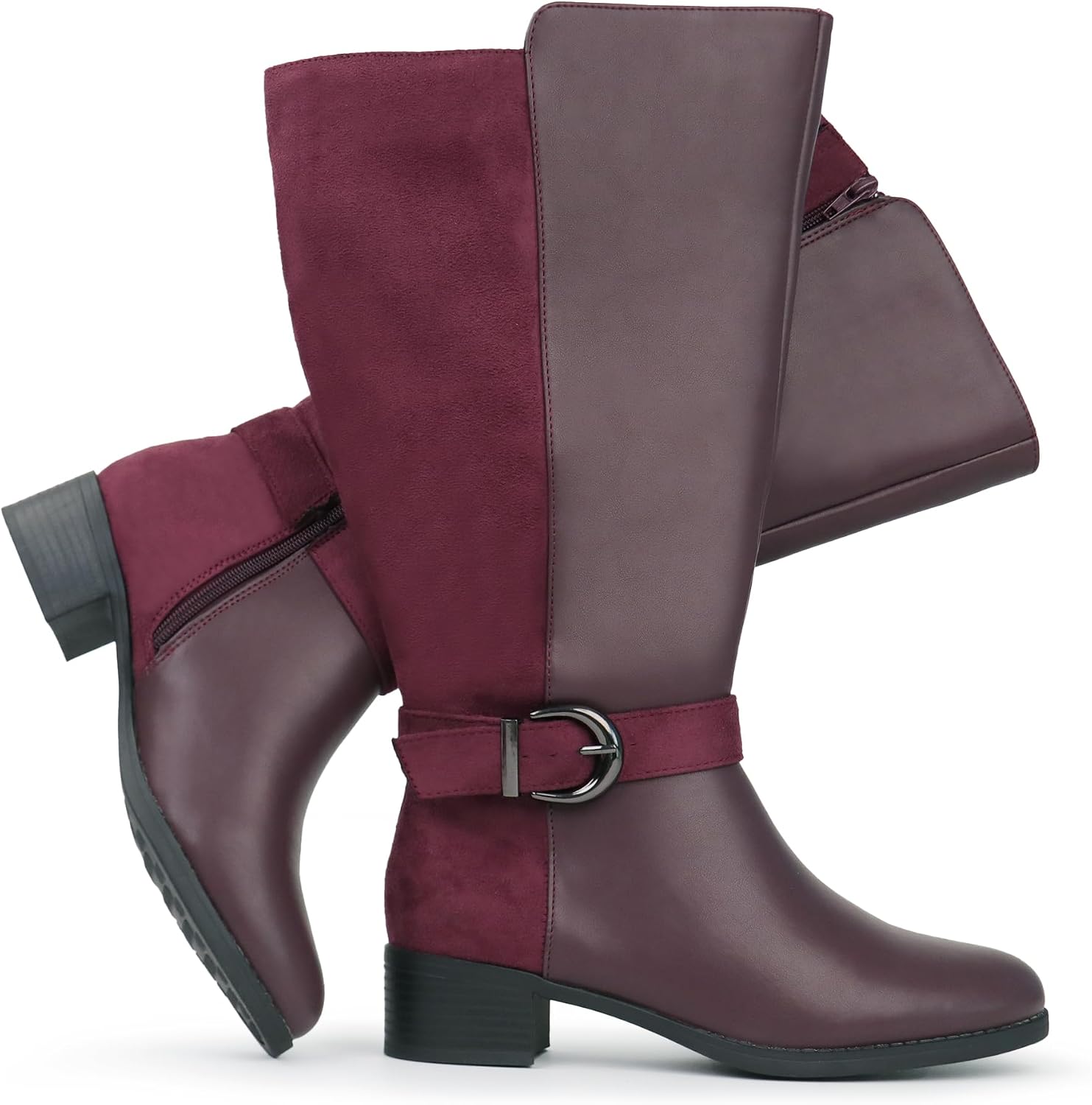 Detalle de Hawkwell Bottes hautes femme fermeture extra large au mollet