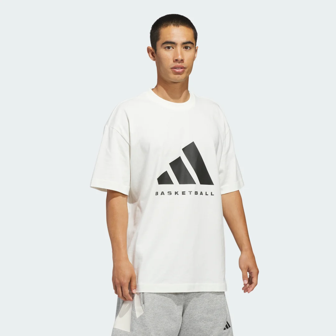 Detalle de Camiseta de baloncesto adidas Blanca