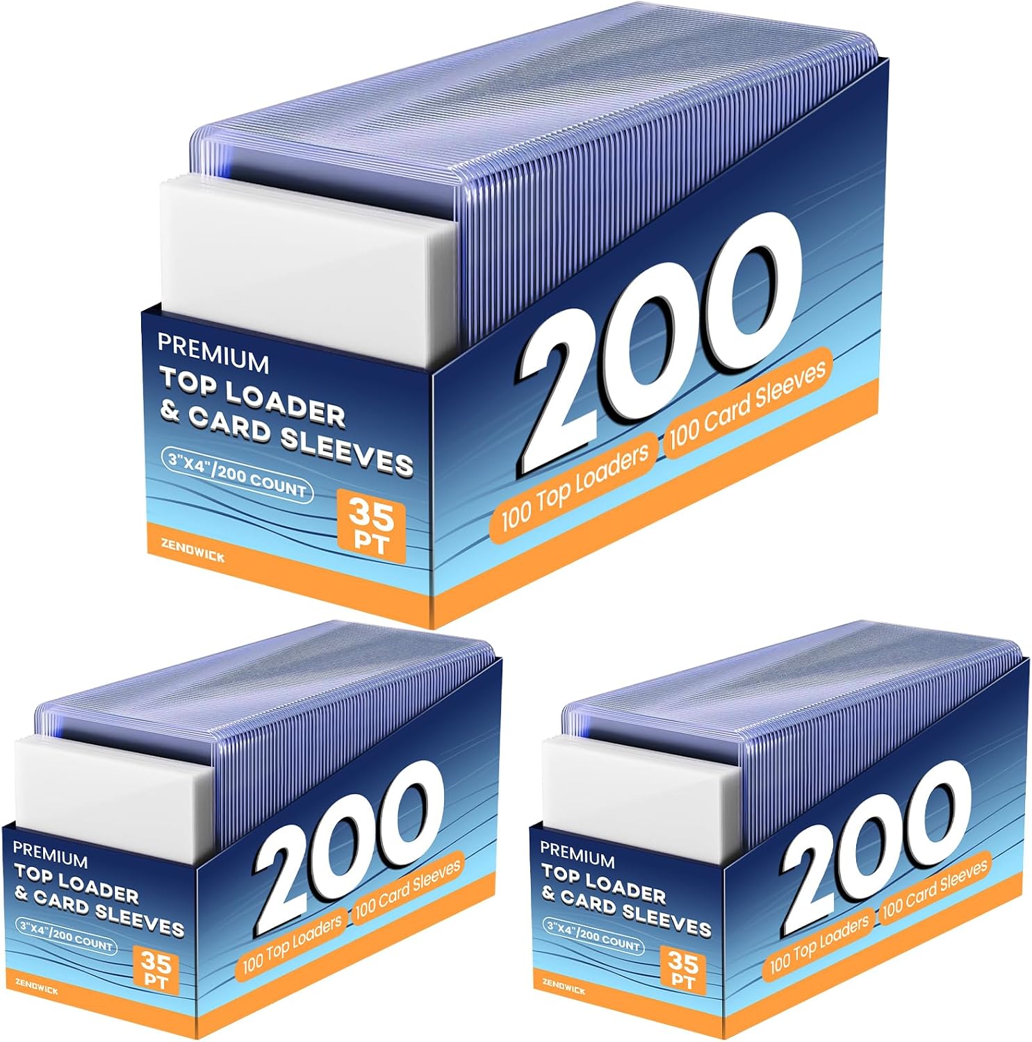 Thumbnail 6 de 2000 Card Sleeves Top Loaders: 1000 Top Loaders + 1000 Soft Sleeves for Trading Cards