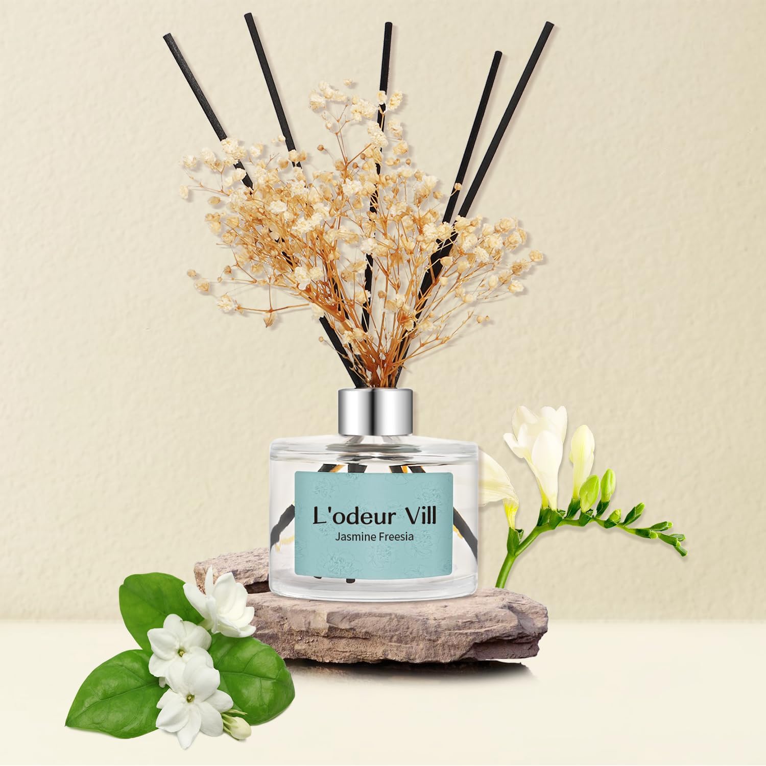 Detalle de L'odeur Vill Difusor 200ml con Flores secas