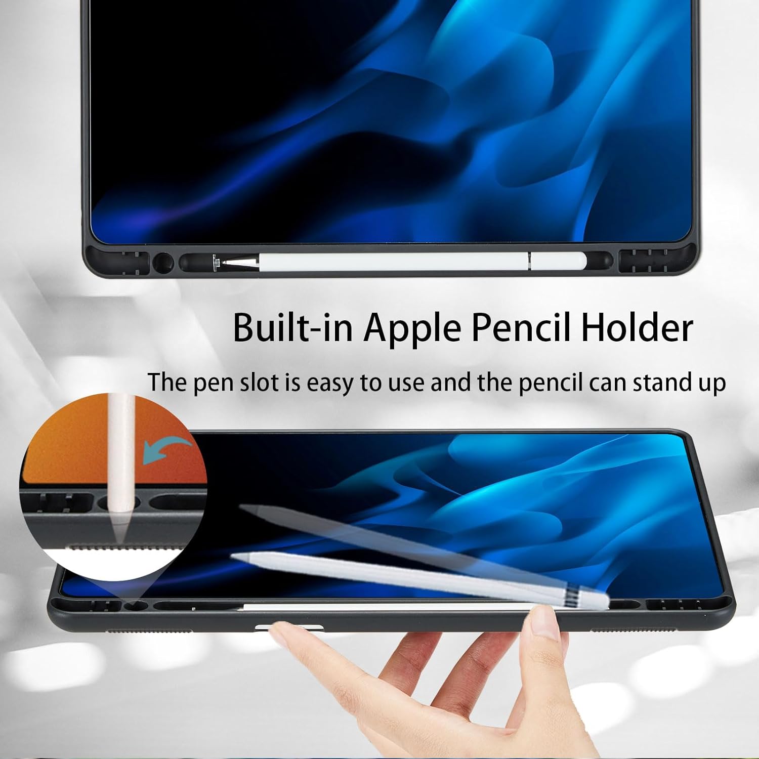 Thumbnail 2 de Vkooer Hülle für iPad Pro 13 Zoll M5/M4 (2025/2024) – Premium PU-Leder Hülle mit Multi-Winkel Standfunktion in Blau