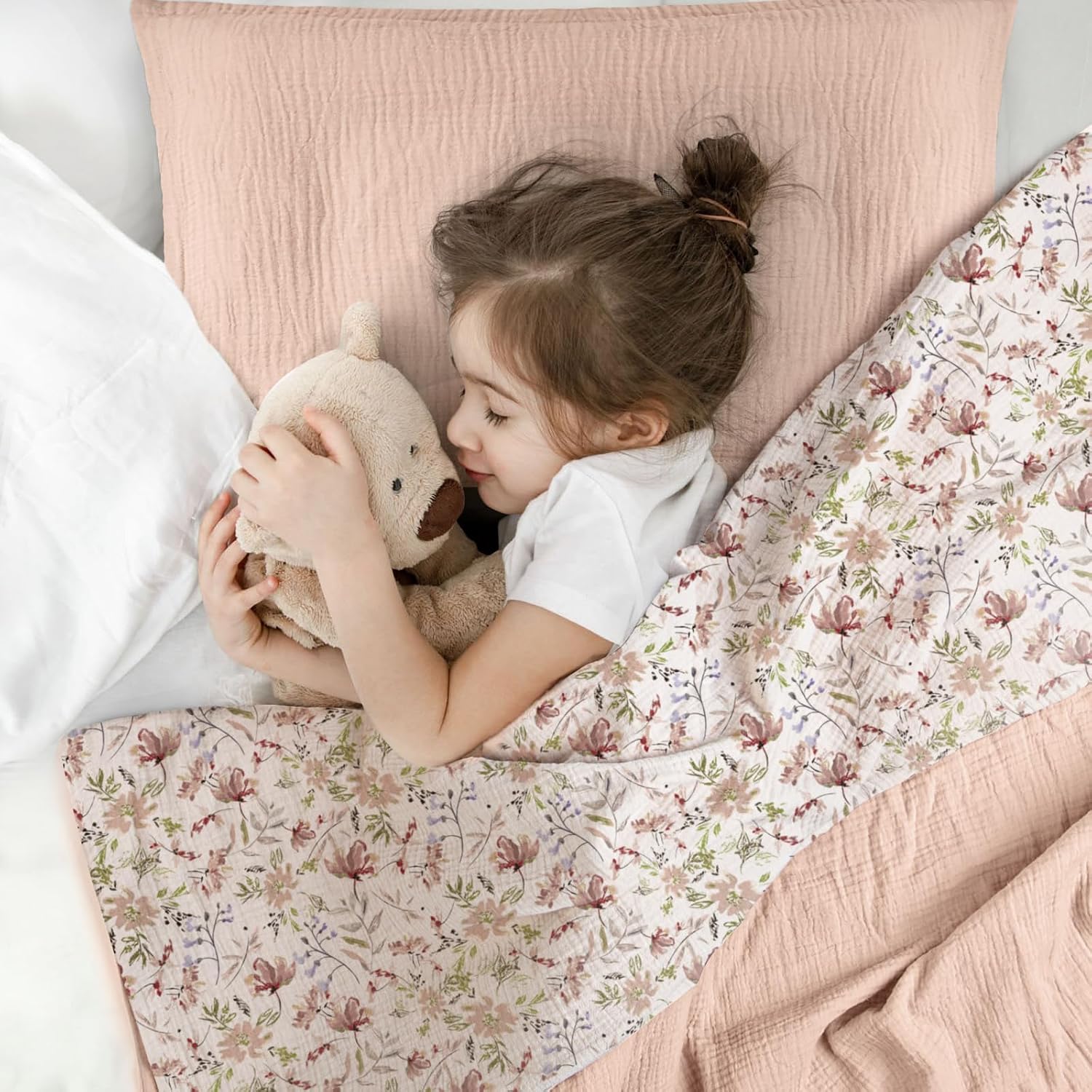 Detalle 2 de lulumoon Kinderbettwäsche 100x135 mit Kissenbezug 40x60 – Jersey, Oeko-Tex Baumwolle für Kleinkinder