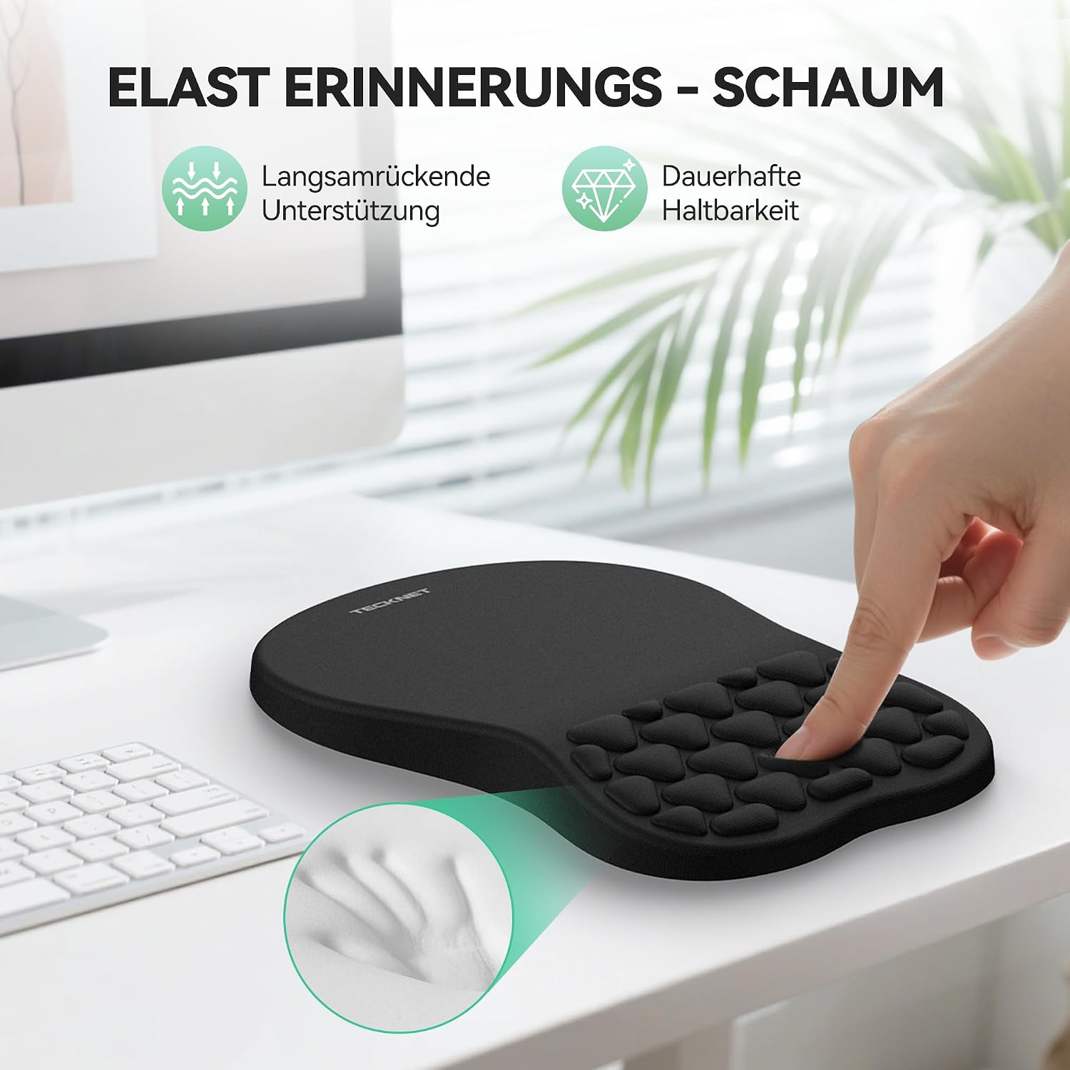 Thumbnail 2 de TECKNET Ergonomisches Mauspad 30 x 20 cm 🖱