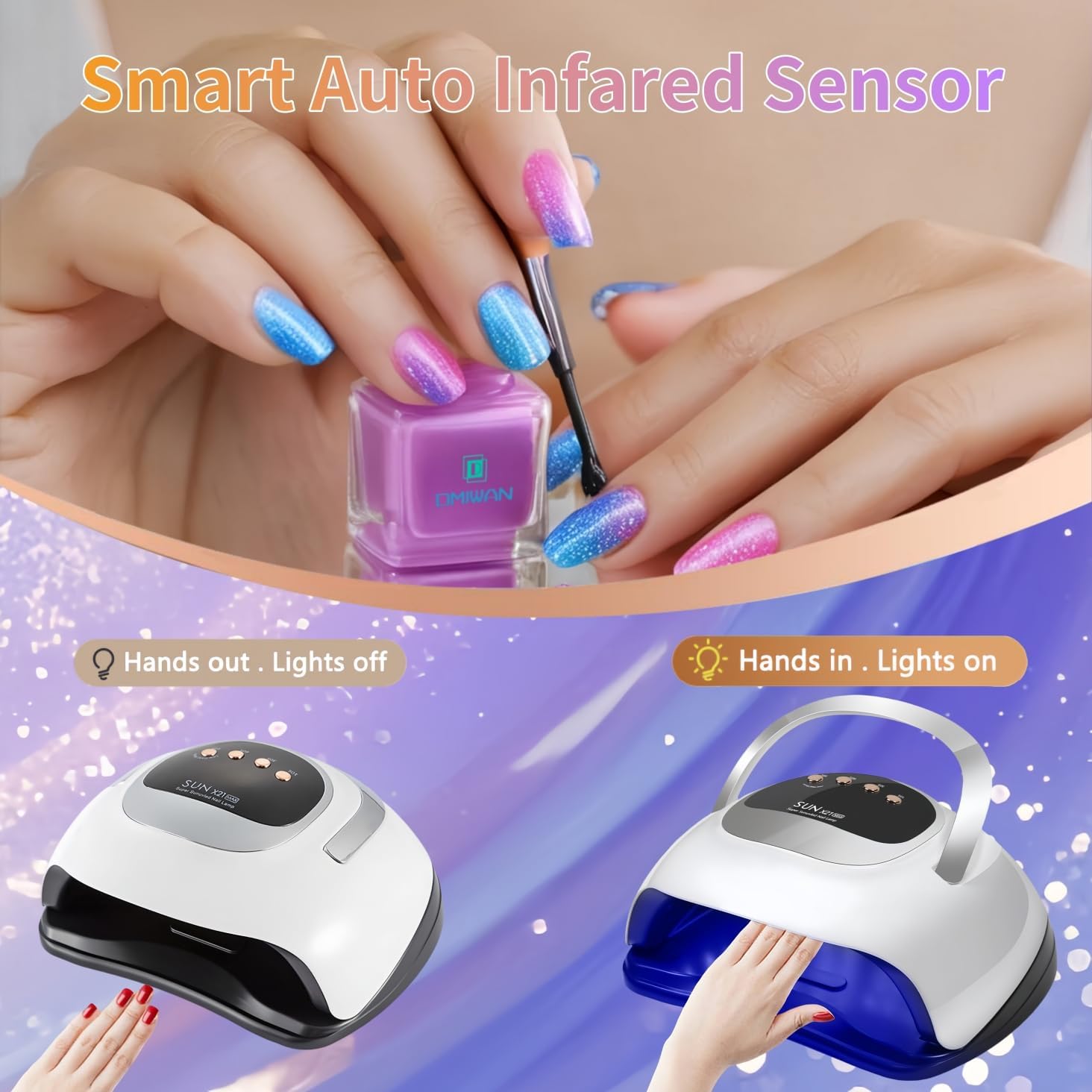 Thumbnail 3 de UV LED Nail Lamp with 72 Beads, 320W — Fast Gel Curing for Home Nail Art
