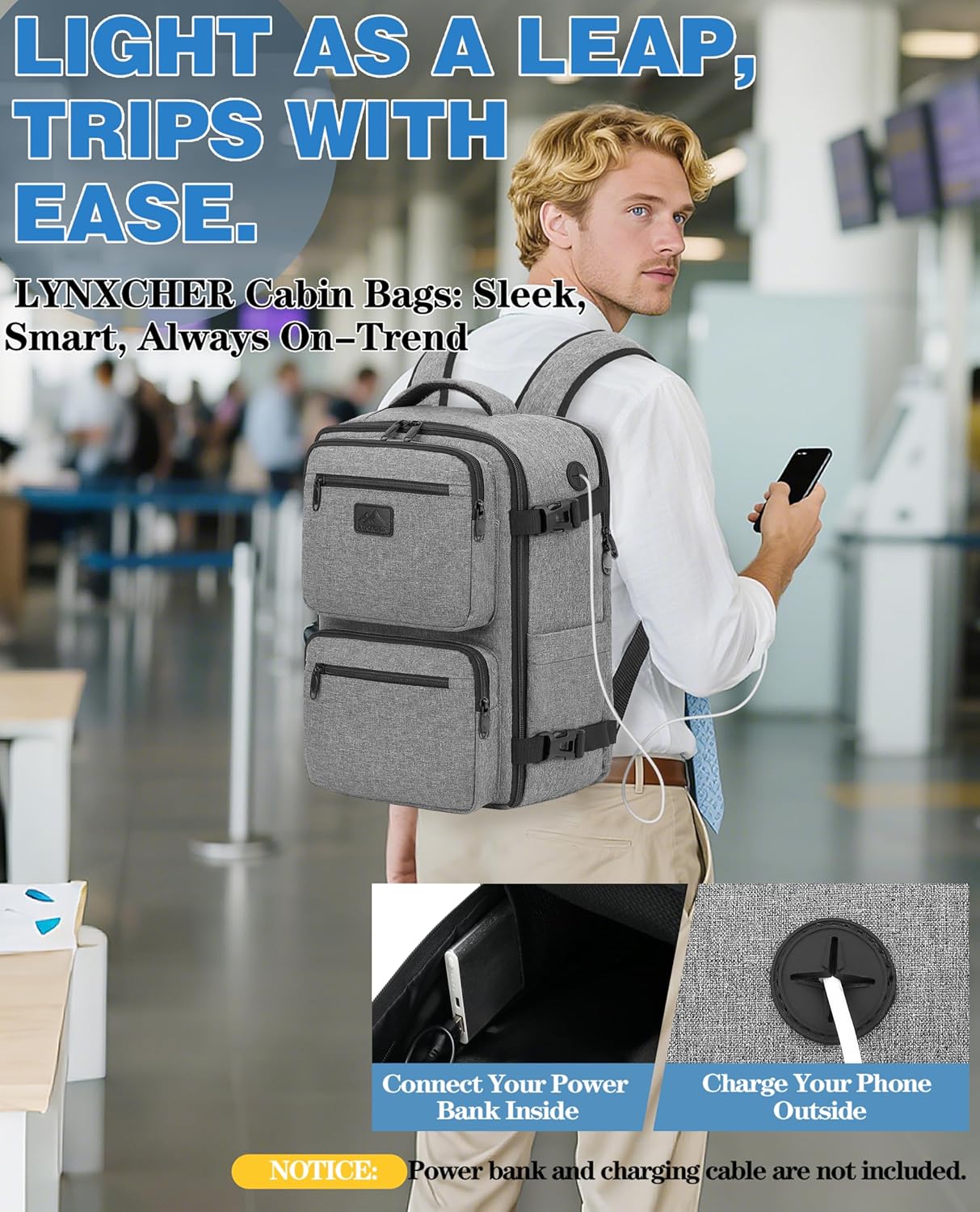 Thumbnail 5 de LYNXCHER Cabin Bag underseat carry-on backpack