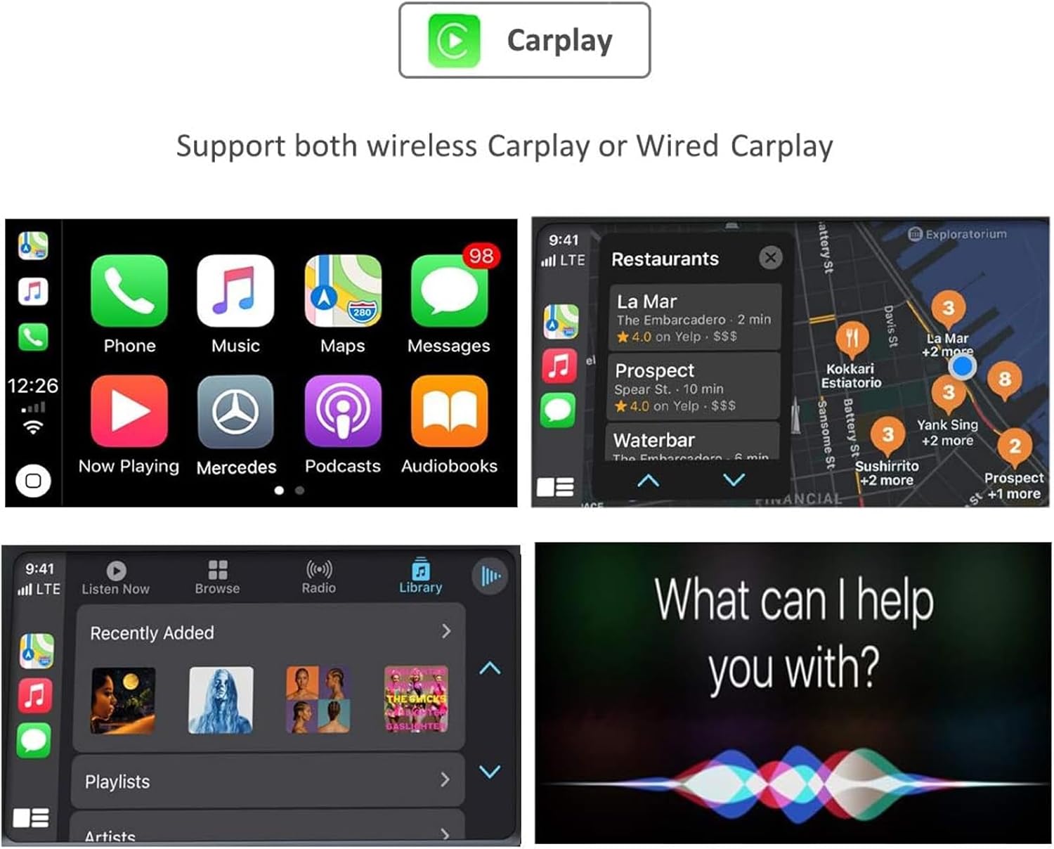 Thumbnail 4 de Road Top décodeur CarPlay pour Mercedes Classe C / GLC (2015-2018) : CarPlay sans fil, Android Auto et MirrorLink