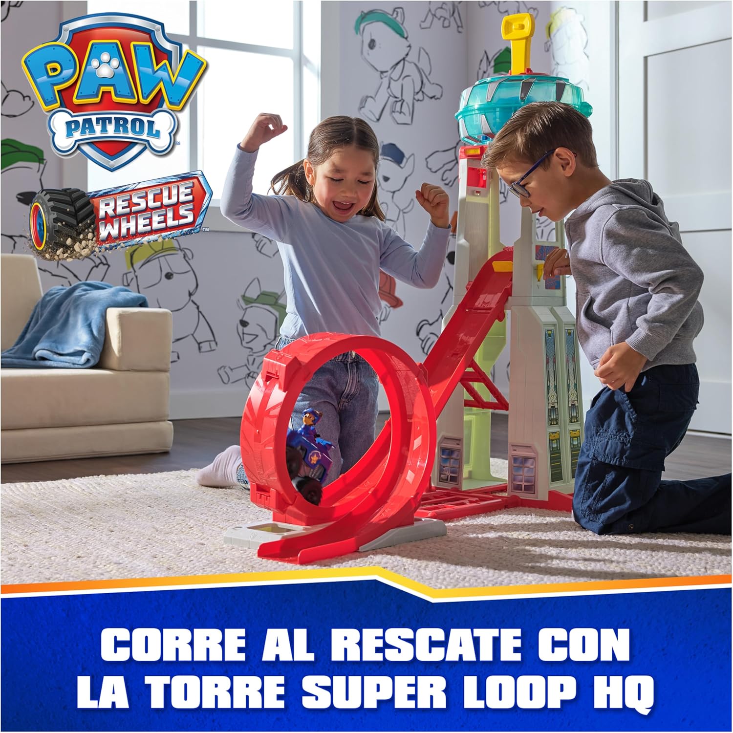 Thumbnail 2 de Patrulla Canina Super Loop Tower HQ con luces y coche