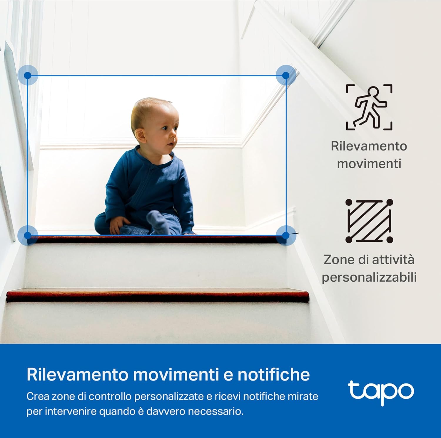 Thumbnail 5 de Tapo C222: Telecamera WiFi 2K 4MP QHD con visione 360°, audio bidirezionale e AI per sorveglianza domestica