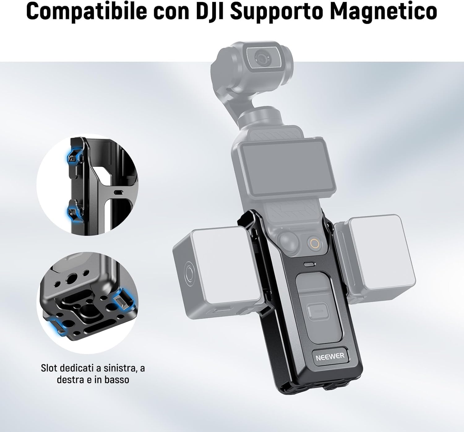 Thumbnail 2 de NEEWER Pocket 3 Cage AC029: gabbia protettiva in alluminio per DJI Osmo Pocket 3 con montaggio magnetico