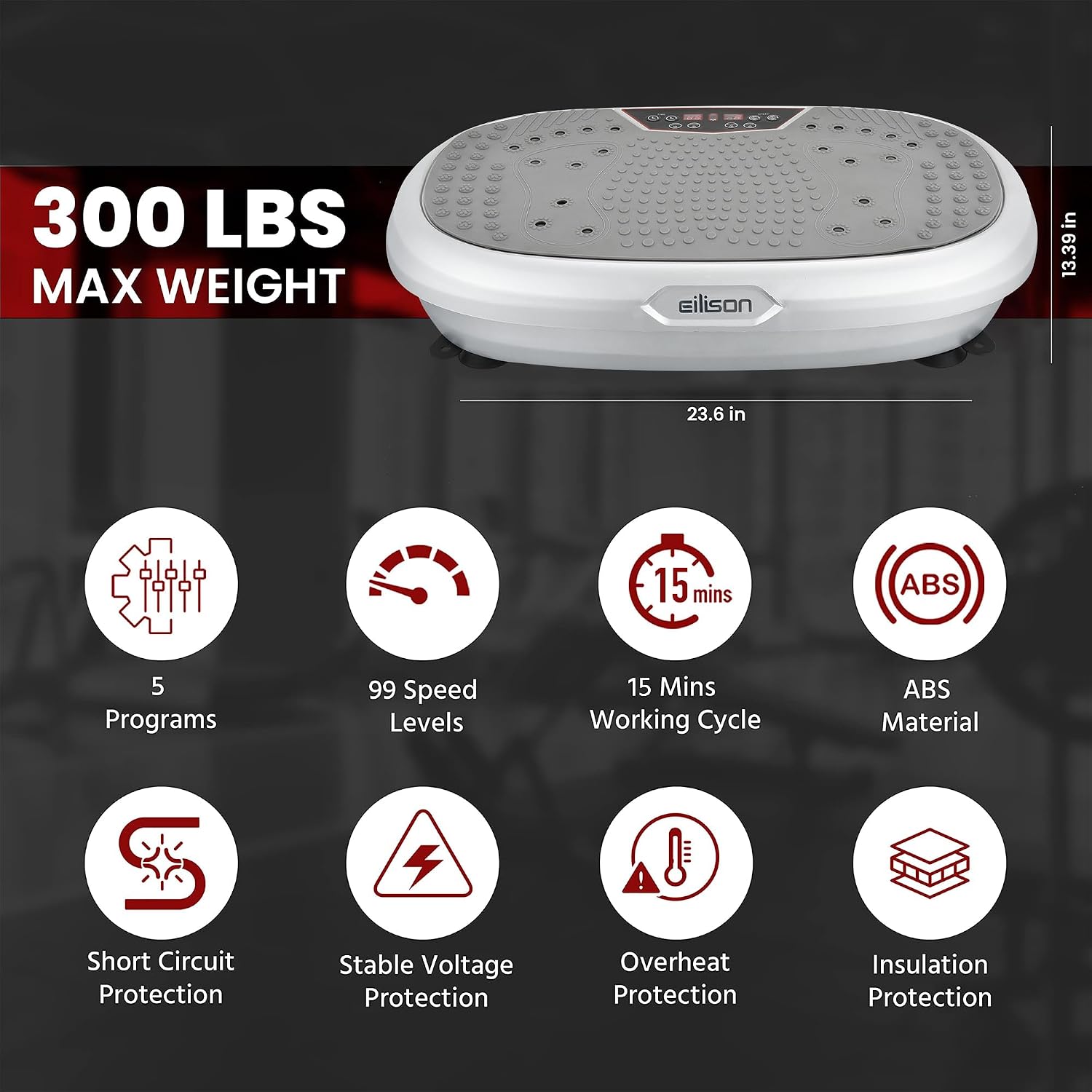 Detalle de EILISON FitMaxx 3D XL Vibration Plate for Weight Loss