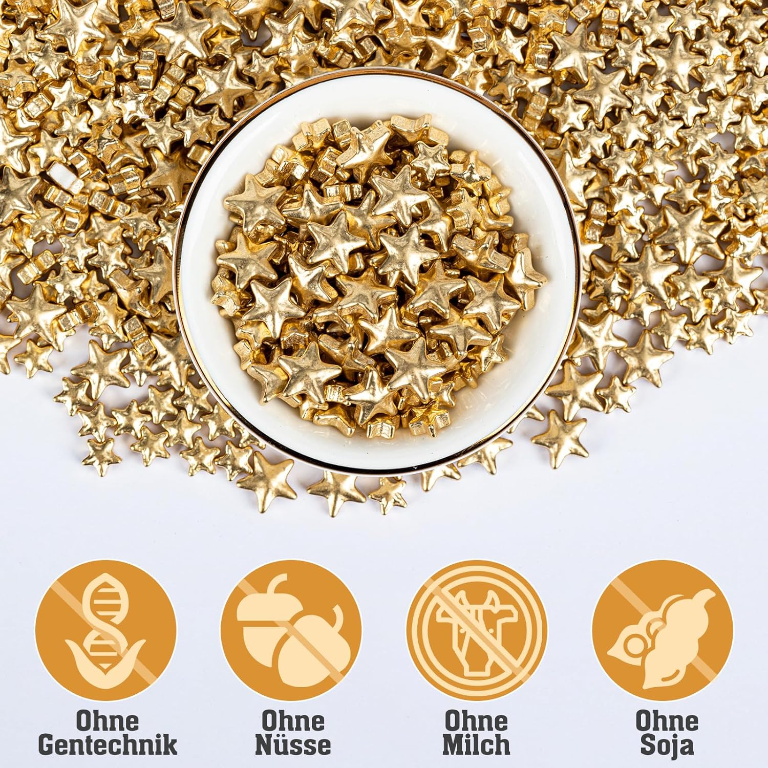 Thumbnail 2 de Twisweet Gold-Streusel 130g – Essbare Goldsterne zur Kuchen-Dekoration