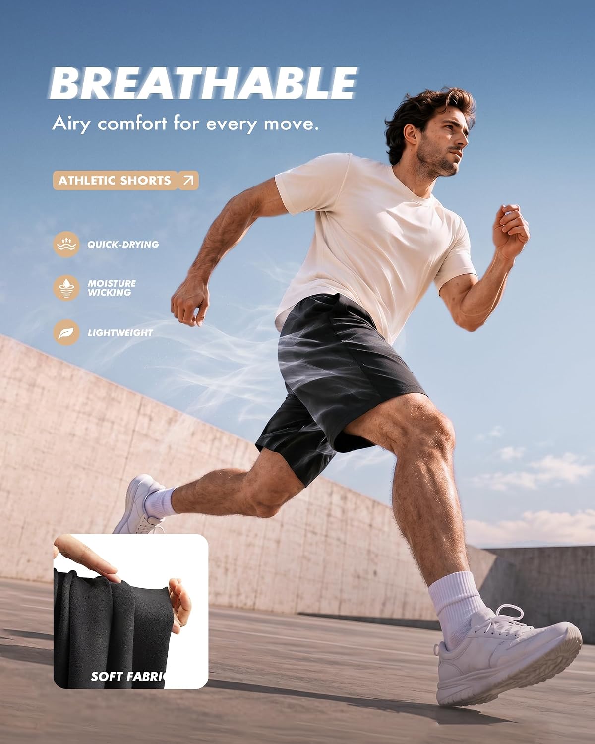 Thumbnail 2 de BOOJO Athletic Shorts 3 Pack Gym Basketball