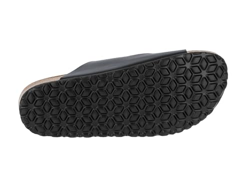Detalle de Lico Herren Bioline Man Pantoletten Schwarz 45 EU – zuverlässige Sommerschuh-Option mit dämpfender EVA-Laufsohle