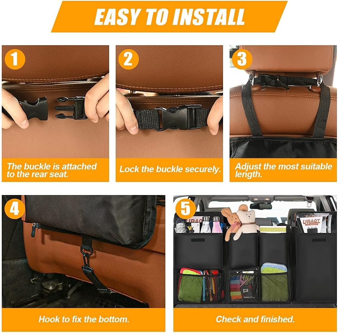 Thumbnail 4 de URAQT Organizzatore per bagagliaio auto 7 tasche
