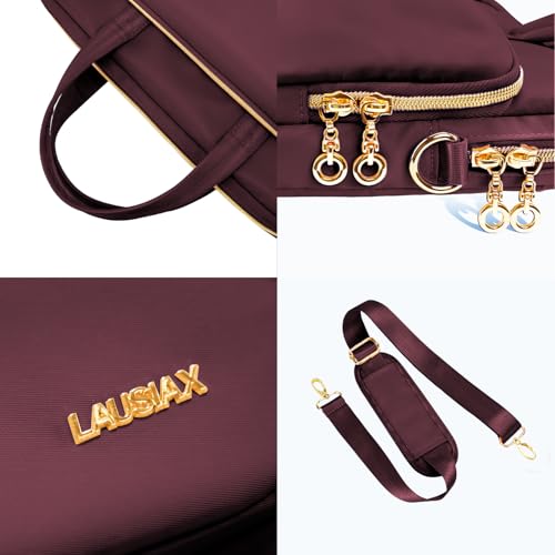 Detalle de Lausiax Laptop Case Bag for 17–17.3 Inch Laptops — Waterproof Red Sleeve