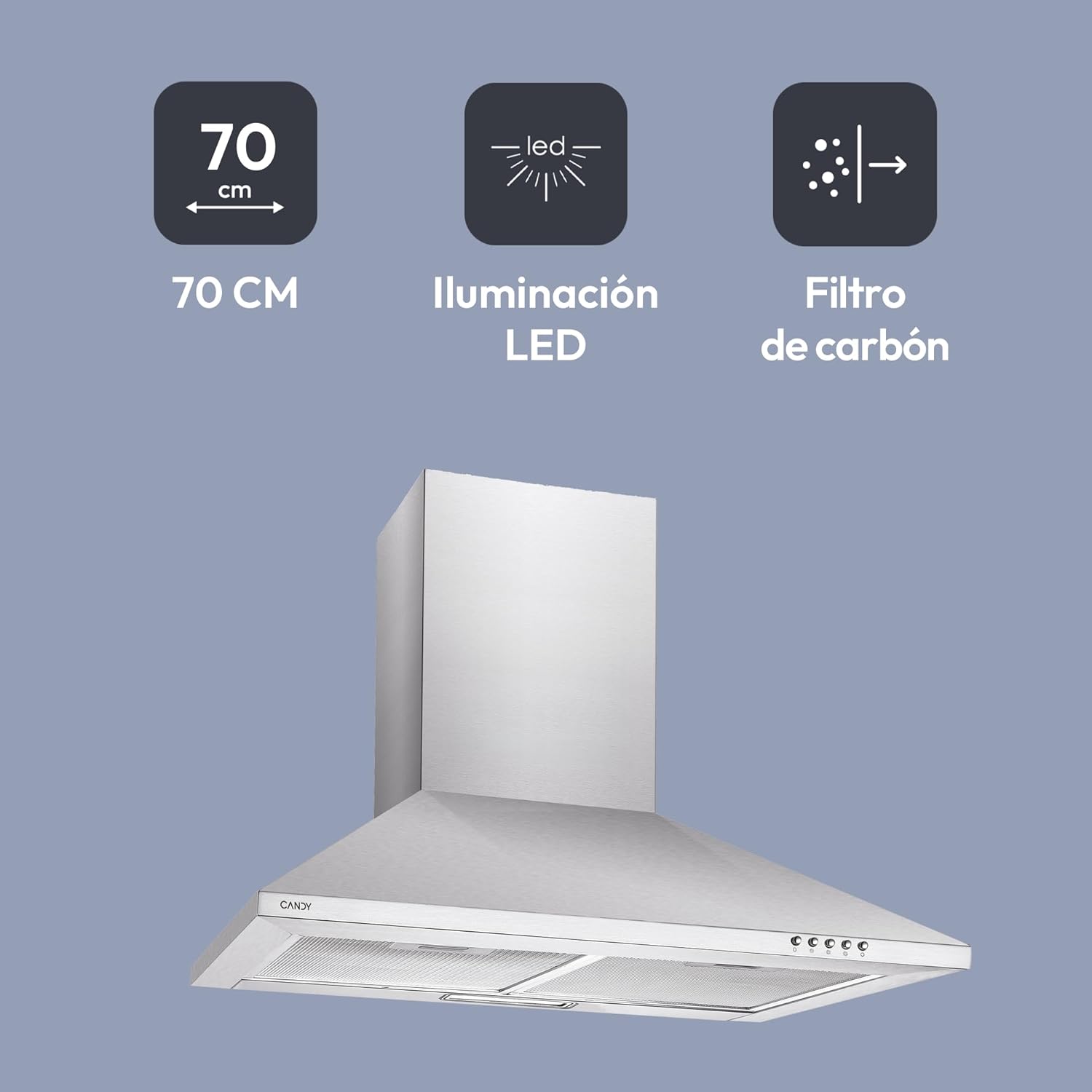 Thumbnail 1 de Candy - CCE117/1X - Campana Telescópica Inox 🍽
