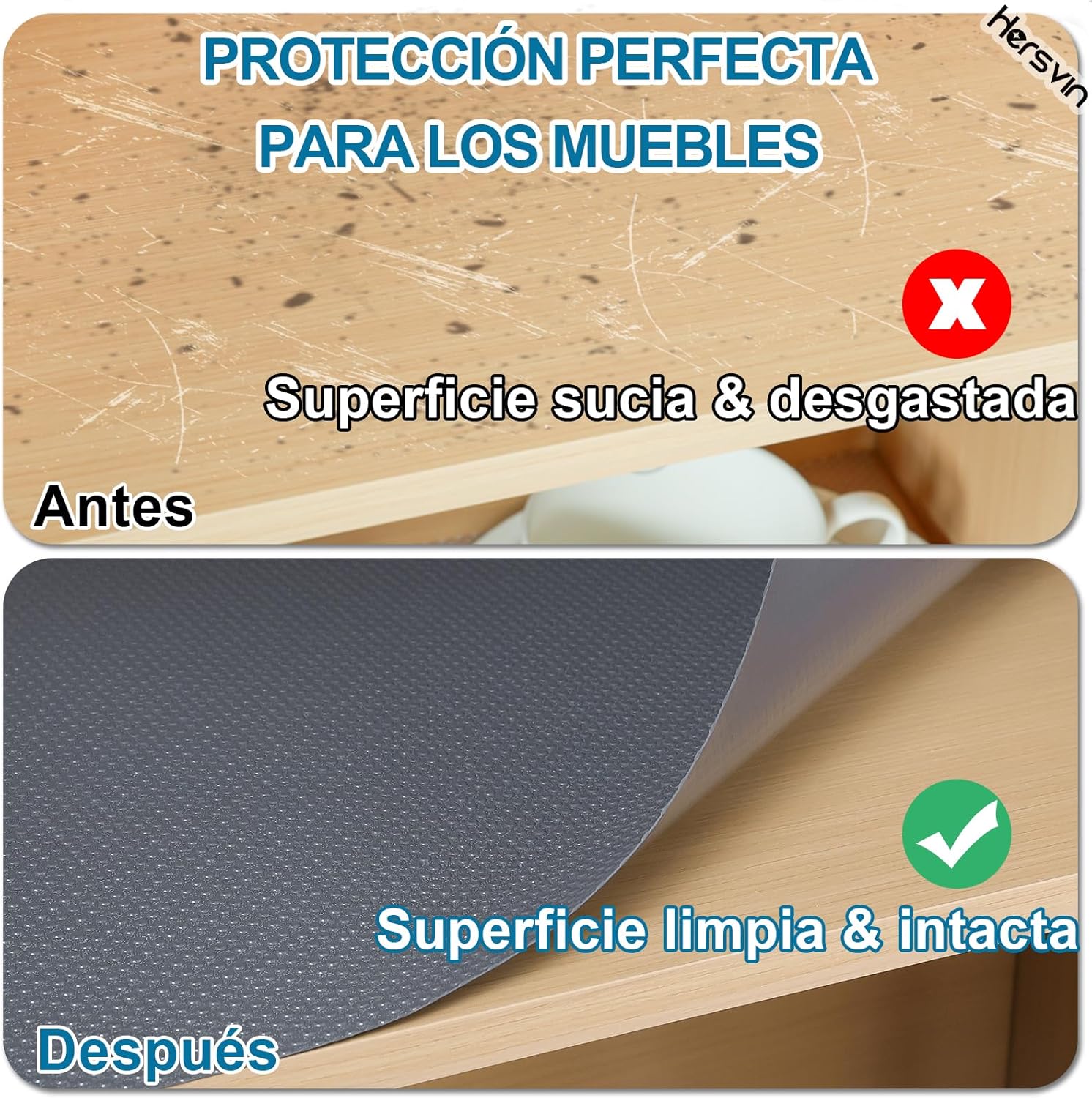 Thumbnail 6 de Hersvin Protector de Cocina 30cm x 300cm, EVA, Gris Oscuro 🛡