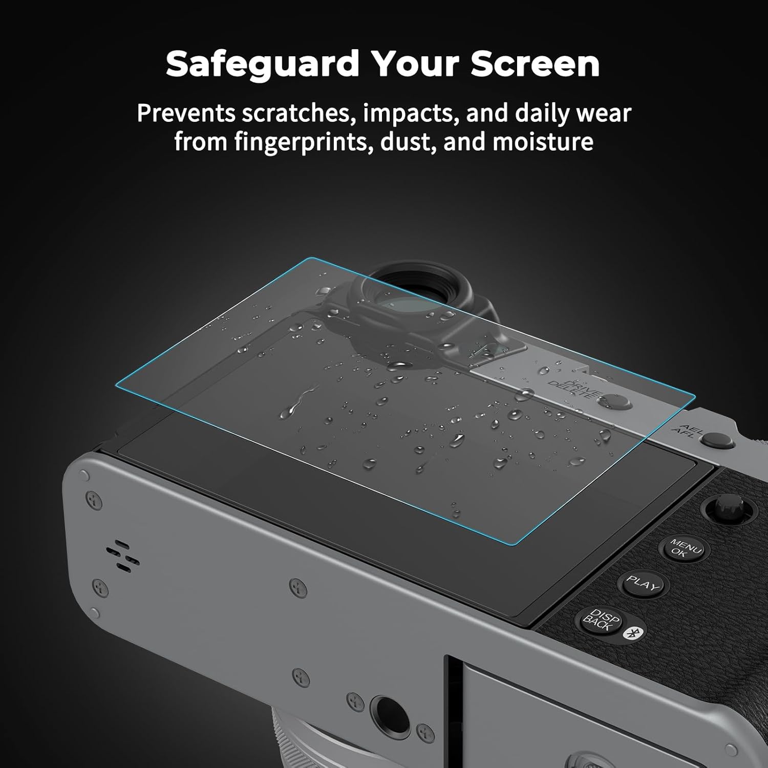 Detalle de Lot de 3 protections d’écran SMALLRIG en verre trempé ultra-fin 0,3 mm pour Fujifilm X100VI / X100V / X-E4 / X-T4 / X-T5 et Ricoh GR IV