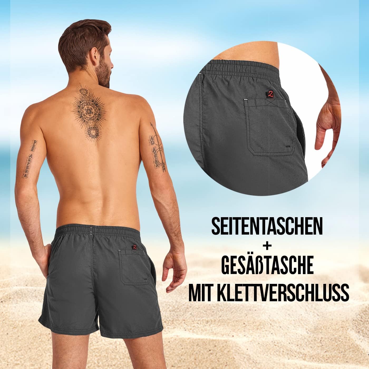 Detalle 2 de Zagano Badehose Herren 5106 mit Schnelltrocknung