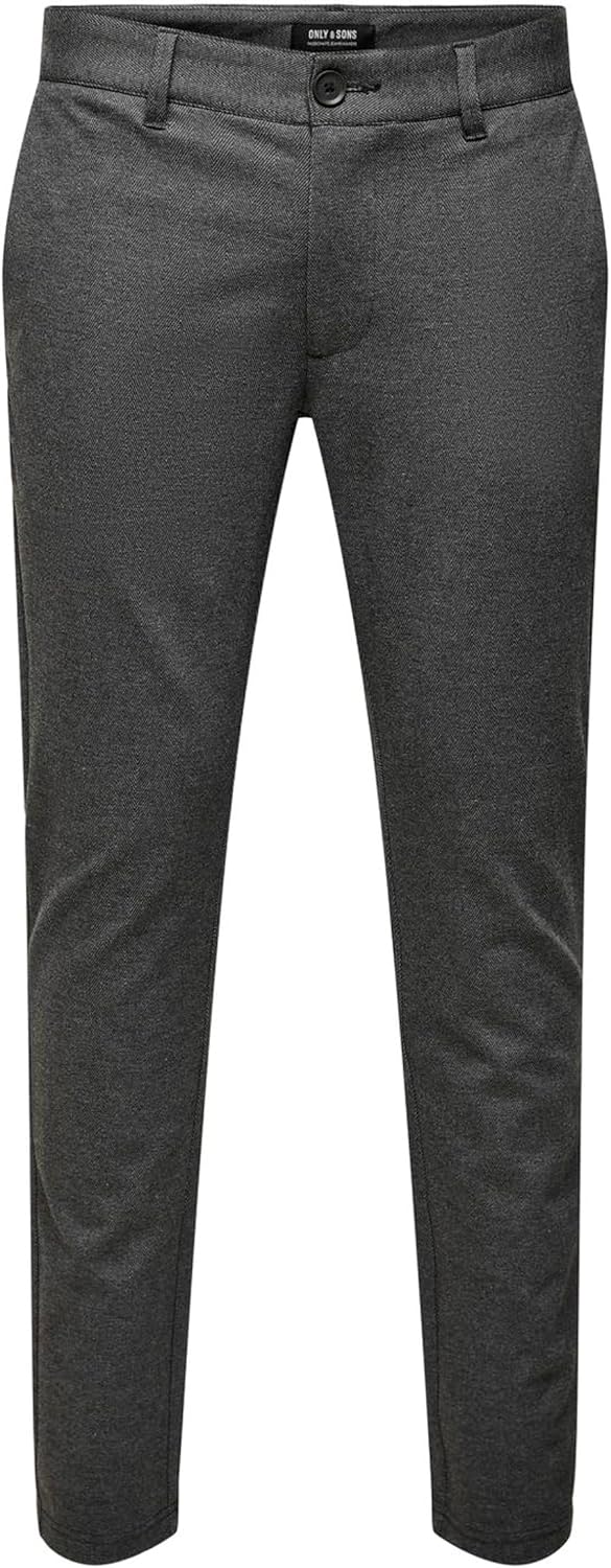 Detalle de Only & Sons Onsmark Tap Herringbone 2911 men’s trousers (herringbone pant)
