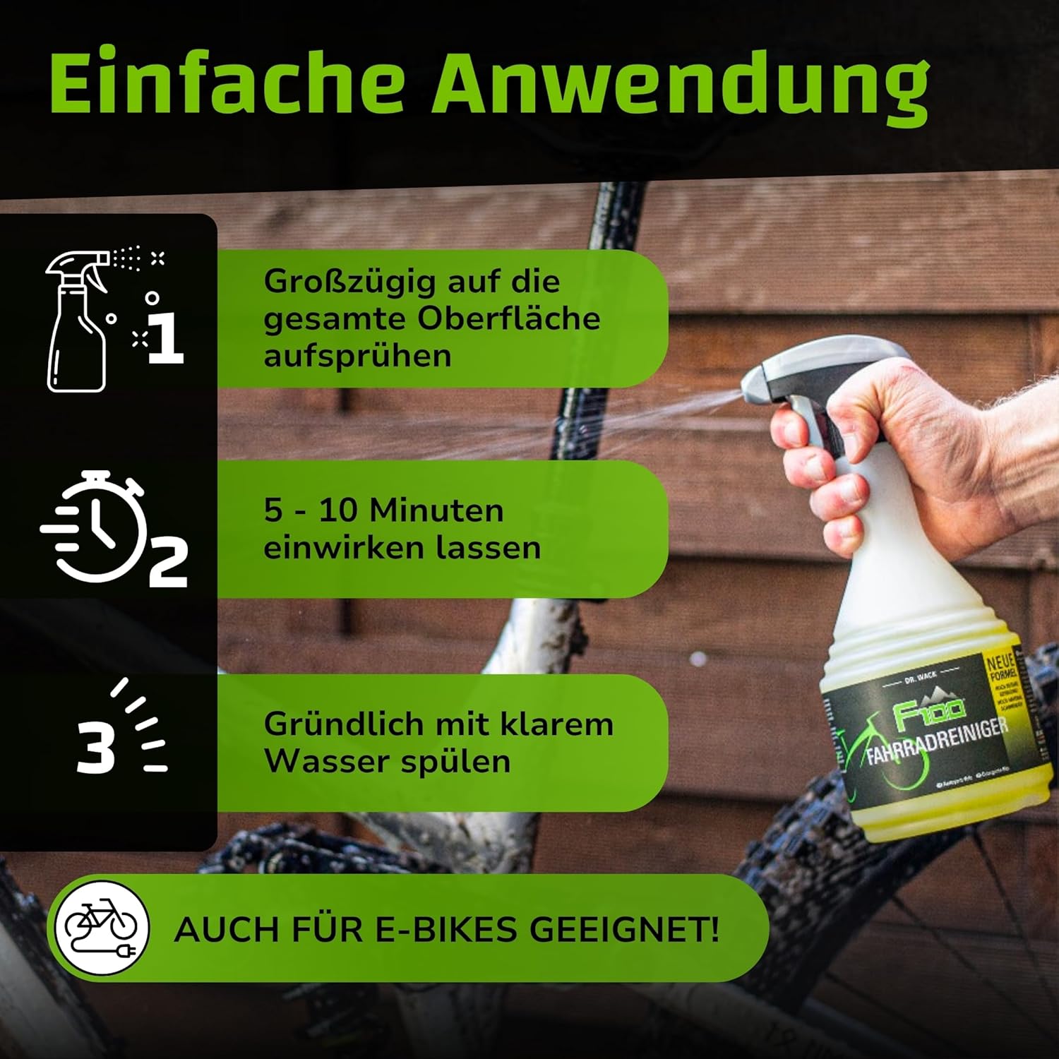 Thumbnail 3 de DR. WACK F100 Fahrradreiniger 750 ml – schonende Reinigungsformel für alle Fahrradtypen