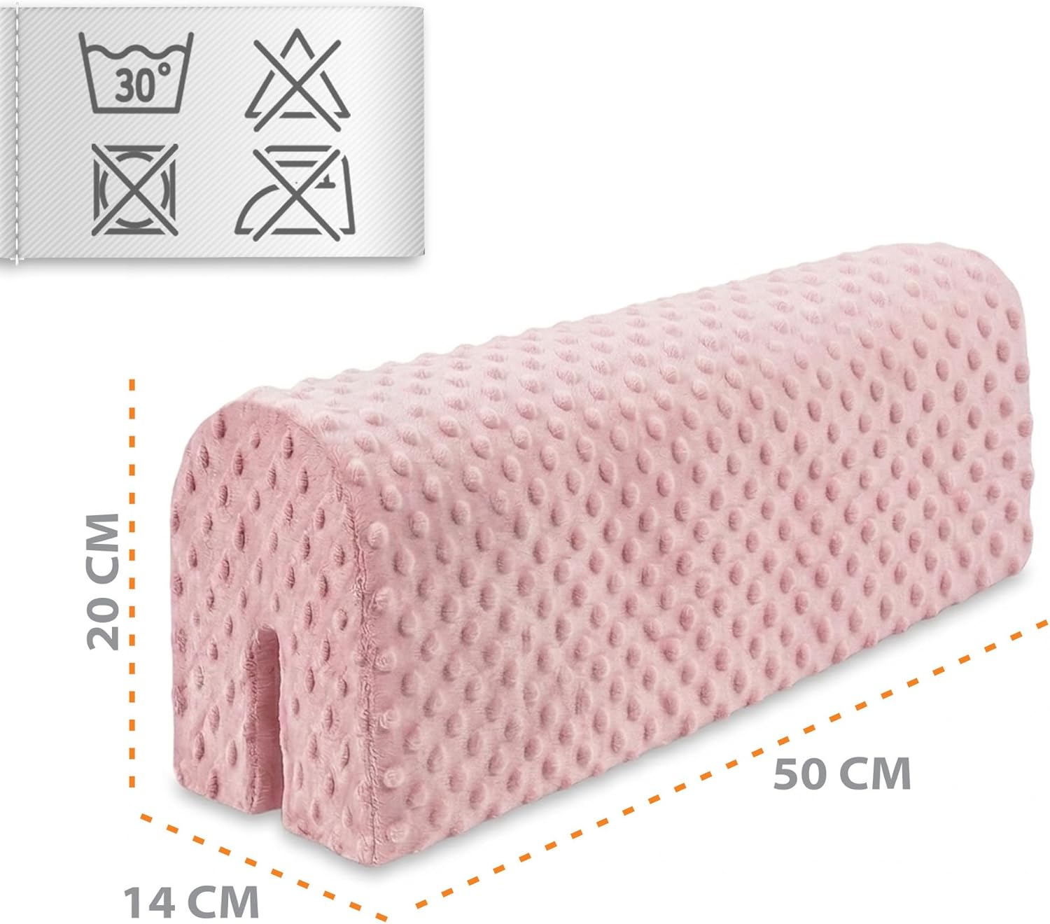 Thumbnail 1 de Totsy Baby Bettkantenschutz für Kinderbetten Minky (50 cm) – Schutzpolster mit Minky-Bezug in Rosa