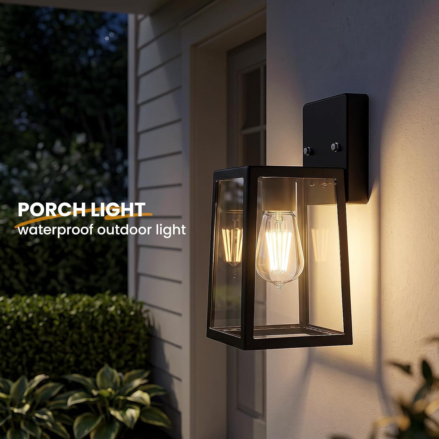 Thumbnail 6 de Onforu Outdoor Wall Light, Black Metal