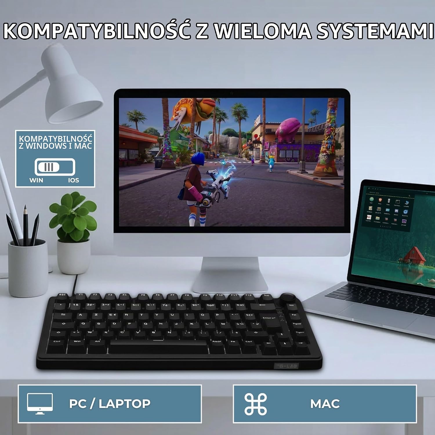 Thumbnail 6 de THE G-LAB KEYZ Elite 300 HE – klawiatura gamingowa 75% Hall Effect, AZERTY FR