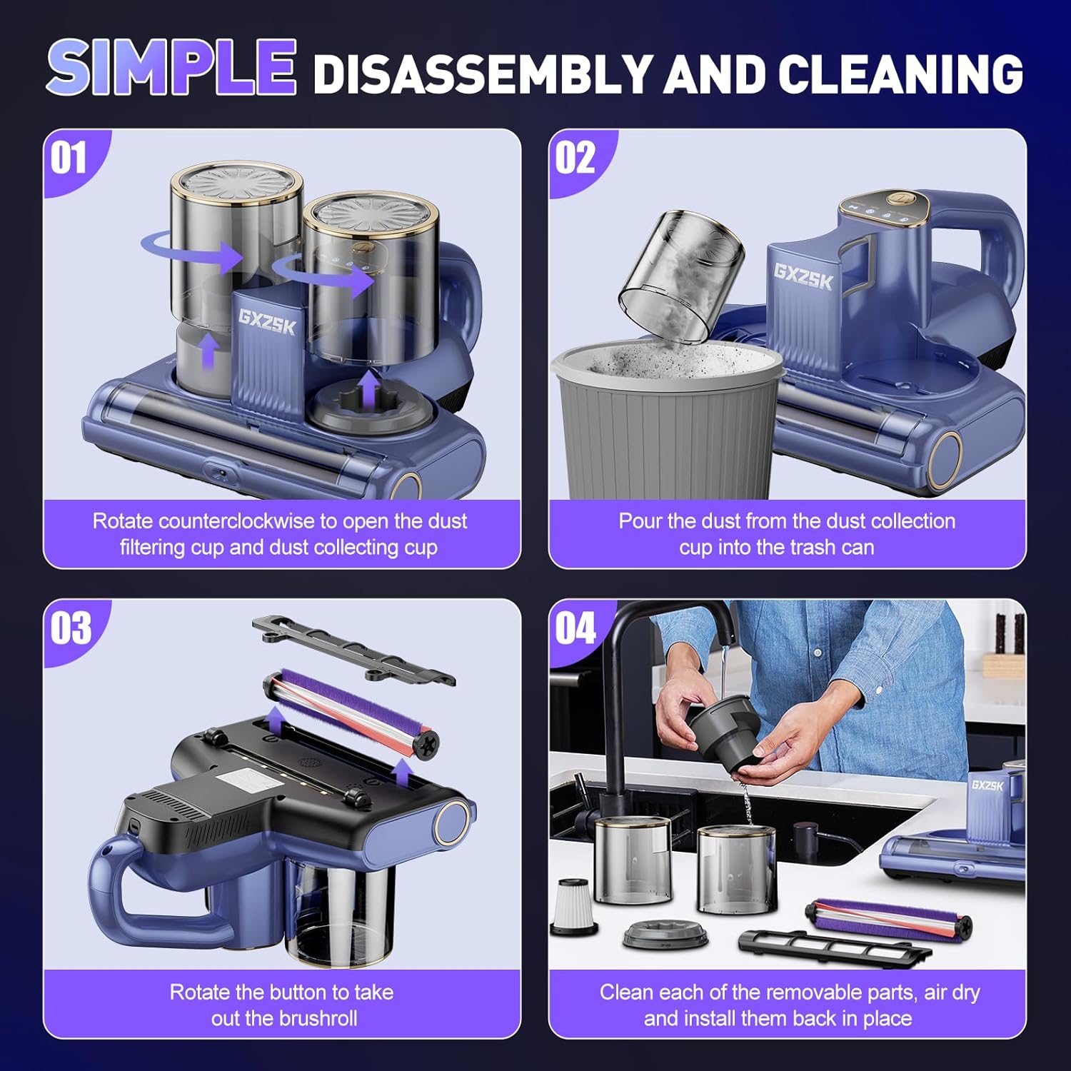 Thumbnail 6 de Gxzsk Mattress Vacuum Cleaner 16kPa for Beds 🧹