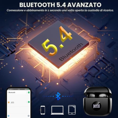 Detalle 2 de Zakotu 2026 Cuffie Bluetooth 5.4 In-Ear: Autonomia, ANC ENC e Impermeabilità IP7