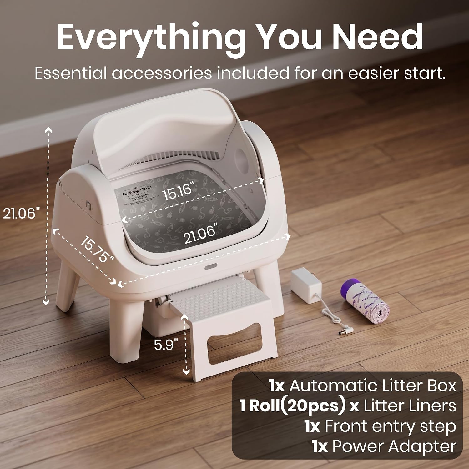 Thumbnail 6 de Automatic Cat Litter Box, Open-Top Design