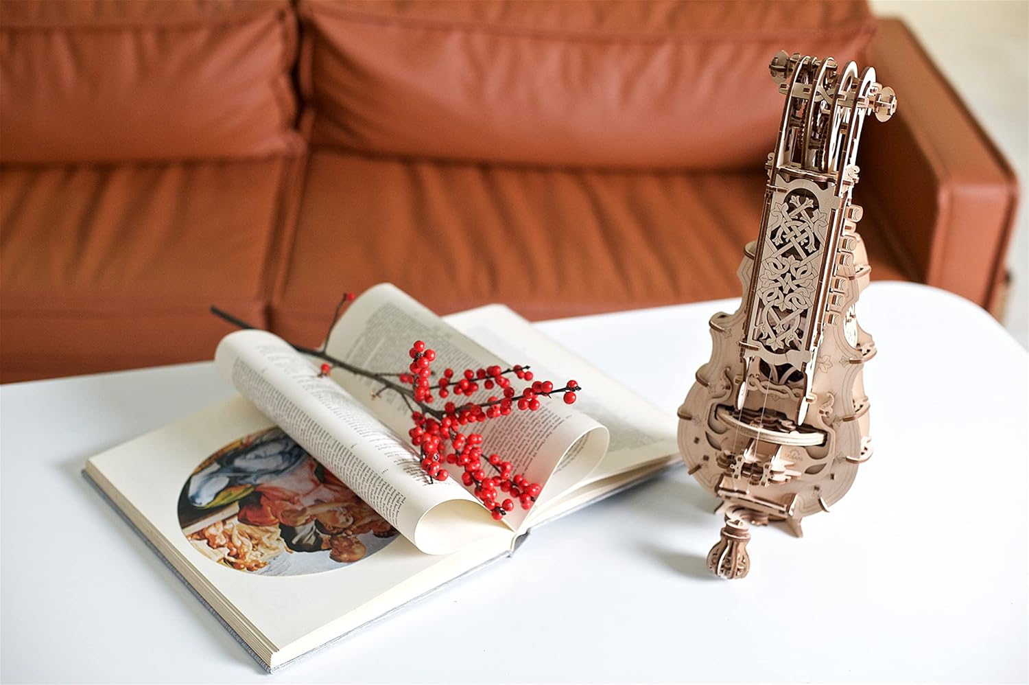 Thumbnail 3 de UGEARS Hurdy Gurdy Puzzle 3D in Legno – Strumento Musicale da Costruire