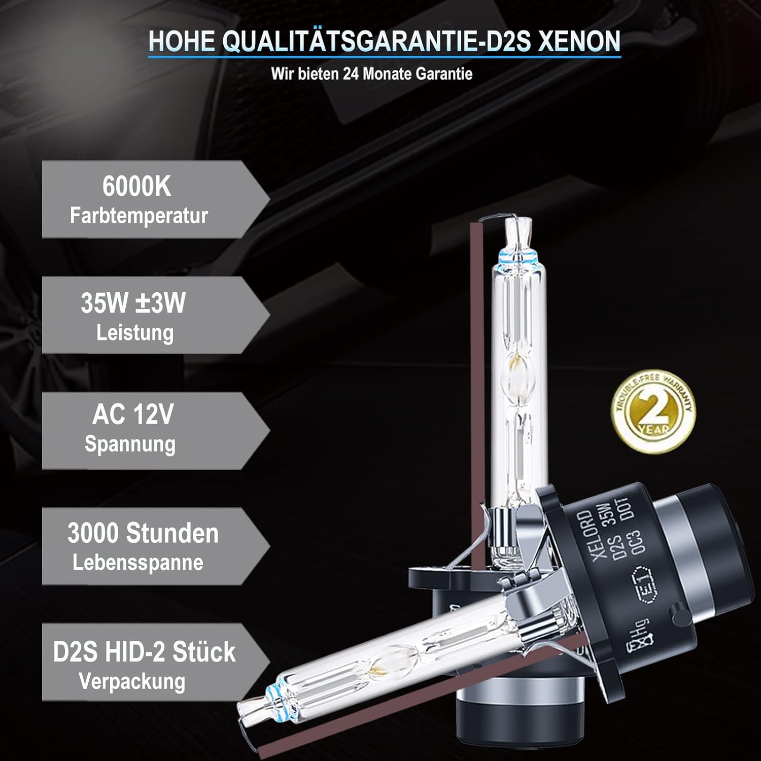 Detalle 2 de XELORD D2S Xenon Brenner 6000K 35W