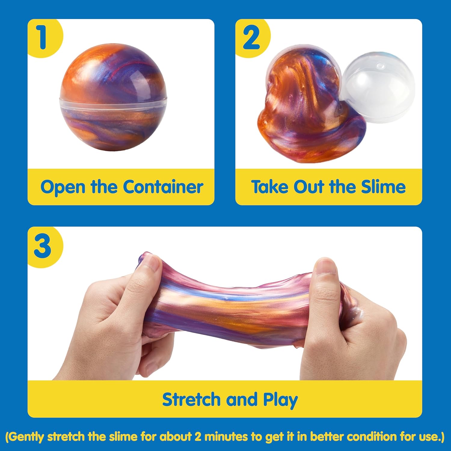Detalle de JOYIN Galaxy Slime Ball Party Favors – 36er Set, nicht klebender, sicherer Schleimball für Kinder, ideal als Partygag