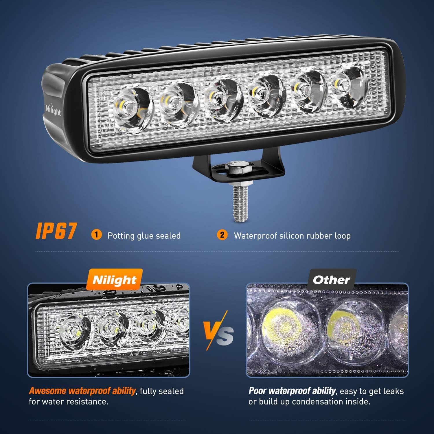 Thumbnail 4 de Nilight 6-inch 18W Flood LED Pods 2PCS