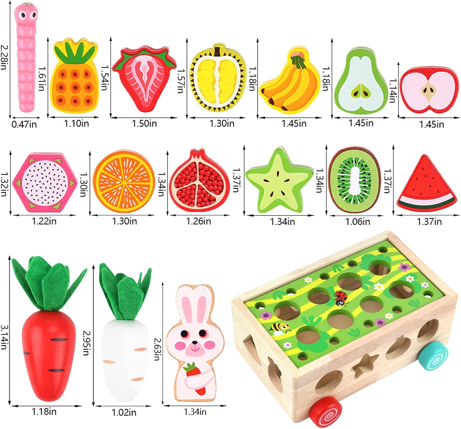 Thumbnail 3 de KMTJT Montessori Wooden Shape Sorter Age 2 🎲